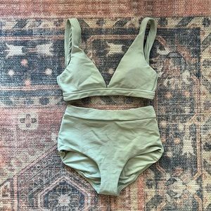 Seafolly High-waisted Swim Suit